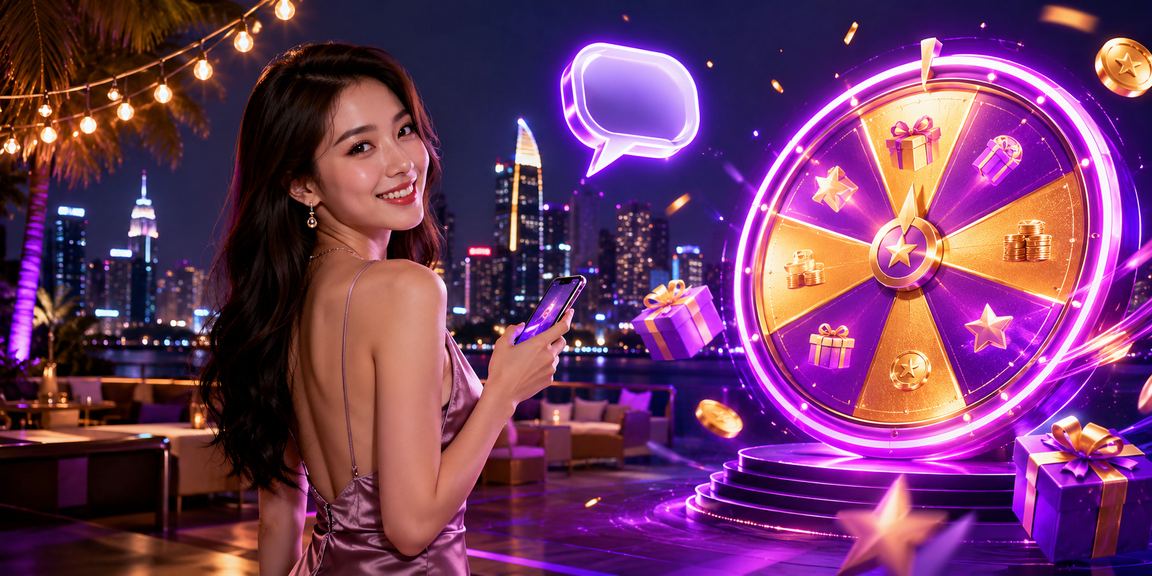 Bàn roulette ánh đèn neon tại TP.HCM với người chơi casino trực tuyến